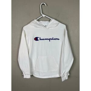 Champion Women’s White Middleweight Hoodie Sweatshirt Large
